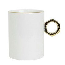 골드라인 너트링 머그잔 400ml, 화이트, 1개
