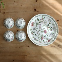 로코리빙 본차이나 버킹검 브런치 식기세트 5p, 혼합색상, 접시 대 + 미니볼 4p