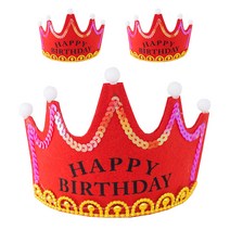 LED 램프 생일왕관, 레드, 3개