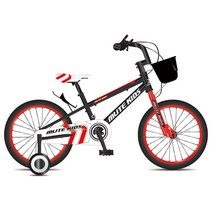 뮤트 키즈 자전거 40.64cm, 블랙 + 레드, 1180cm