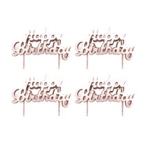 파티팡 생일캔들 캘리그래피, 로즈골드, 4개
