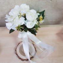 수국 조화 부케 2p, 화이트