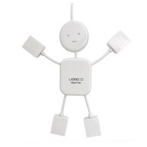 플라이토 아이맨 USB 허브 4포트, 화이트