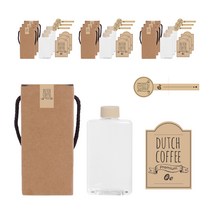 통통납작 공병 300ml + 일반 미색캡 + 박스 + 스티커 LB4M + 봉인스티커 LB428 + 박스 봉인스티커 LB4S, 10세트