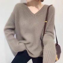포플러앤씨 여성용 지트 브이넥 니트