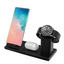아이논 3in1 고속 무선충전기 IN-WC510T-S, 블랙, 1개