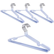 ABM 논슬립 코팅 옷걸이 대, 블루, 20개입