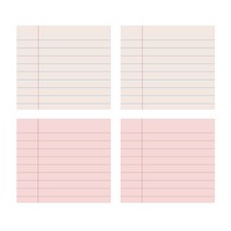 페이퍼리안 라이프 패드 미니 메모지 2종 세트, 라인 핑크, 라인 베이지, 2세트