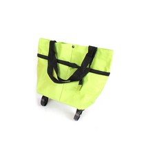 2단 접이식 쇼핑카트, 그린, 1개