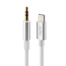 엑토 커넥트 타입 C to 3.5mm AUX 오디오 케이블, AUX-06, 화이트