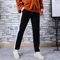 타운클로 남성용 라인 배색 슬림핏 트레이닝 팬츠