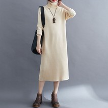 포플러앤씨 여성용 콜린 폴라 니트 원피스