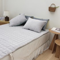 슈에뜨룸 캔디 극세사 온수매트커버, 그레이