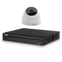 다후아 방범용 CCTV 실외 감시 돔카메라 설치세트 HDD 4TB, 녹화기(DH-XVR5104HS-X1 4TB), 실내 아이볼 카메라(DH-HAC-T1A21N)