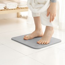 무아스 규조토 드라이 욕실 발매트, 라이트그레이