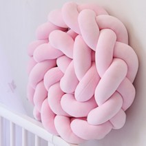 올아이원트 아기침대범퍼가드 꽈배기쿠션 3단 1m, 핑크