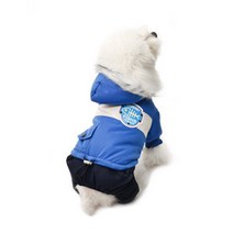 더플로우 겨울산책이 즐거워지는 강아지 캐쥬얼 다운자켓, 블루