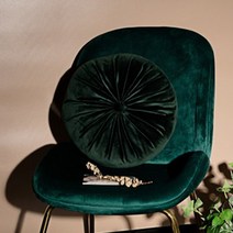 리빙 플로우 바로크 벨벳 쿠션, 딥그린