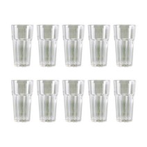 업소용 급식용 8각 물컵 PC 16 OTC 473ml, 투명, 10개