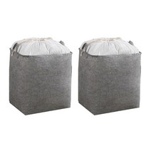 러브트리스 대용량 이불 수납포켓 100L, 디자인2(그레이), 2개