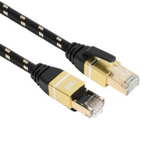 넥시 CAT7 파인골드 랜선, 1.5m, 블랙, 1개