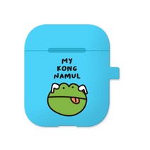 원베스트 에어팟 유쾌한친구들 소프트 젤리 케이스, 22 콩나물개골 블루