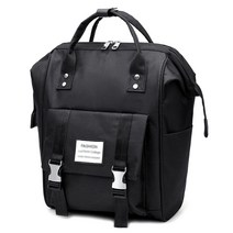 JHCompany 대용량 패션 베이비 토트 기저귀 백팩, 블랙