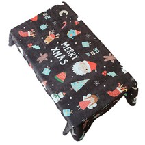 드리샤 크리스마스 프리미엄 식탁보 B107, 타입4, 140 x 140 cm