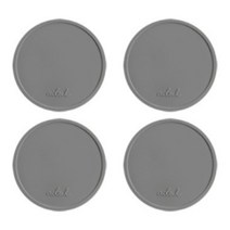 에이드엘 써클 실리콘 컵받침 4p, 다크그레이