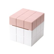 제이씨피 루빅스 큐브 롤 티슈 케이스, 핑크, 1개