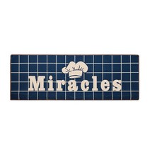 알럽홈 큐티 캐릭터 논슬립 키친 풋 매트, 미라클쿡 네이비블루