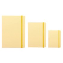 KariiouMikirei 하드커버 라인노트북 마카롱 노트 3종 세트, 파스텔옐로우(BG-653), 1세트