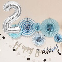 생일파티용품 생일파티세트 2, 블루, 1세트