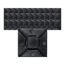 타이 마운트 접착식 케이블타이 홀더 흑색 대 3m, 블랙, 100개