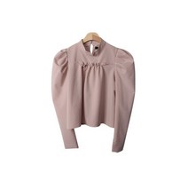 레볼리 백버튼 프릴핀턱 블라우스 BL3825K11
