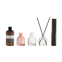 해리스 인터스페이스 에디션 디퓨저 대용량 리필액 250ml + 유리용기 80ml x 3종 + 리드 스틱 10p, 코튼파우더