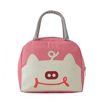 애니멀 페이스 보냉 가방 2p, 돼지