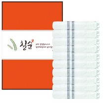 송월타월 도브스티치 세면타월 140g 30수 면사 + 케이스 + 칠순 팔순 기념띠지 A타입 500 x 70 mm, 하얀색(세면타월), 랜덤발송(케이스), 10세트