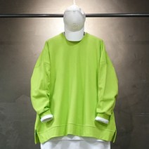 오버홀릭 남성용 박스 오버핏 트임 맨투맨