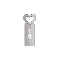티케이리테일 하트 메탈바디 L10 USB 메모리 실버 L10-128G, 128GB