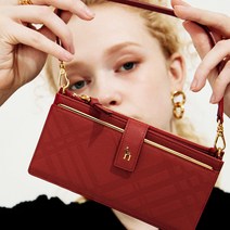 헤지스 HIGH CLASSY 체크 배색 소가죽 장지갑 HIHO1F685-01