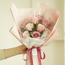 앨리플라워 조화 비누 장미 돈 꽃다발 20p, 핑크믹스