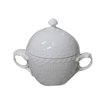 로얄코펜하겐 화이트 플루티드 하프레이스 설탕기, 1개, 200ml