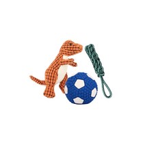 퍼피가드 중/대형견 장난감 공룡이 인형 + 축구공 + 터그 실타래봉 랜덤발송
