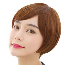 여성용 아이시떼루 숏컷 볼륨 헤어 통가발, 30 투톤브라운, 1개