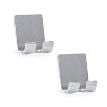 네이처안 스테인레스 면도기 걸이, 실버, 2개