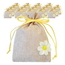 플라워 장식 포장용 컬러 마주머니 10 x 14 cm, 연노랑, 20개