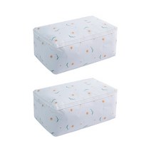 라이트 방수 패턴 계절의류 이불 보관함 60 x 40 x 25 cm, C, 2개