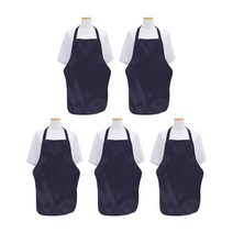 더해피 손님용 목끈형 방수 앞치마, 네이비, 5개