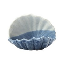 탑시가 해양 세라믹 블루 악세사리 보석함 조개 대형, 1개